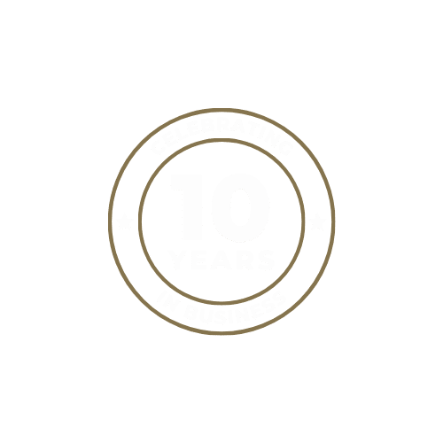 10 years in business badge