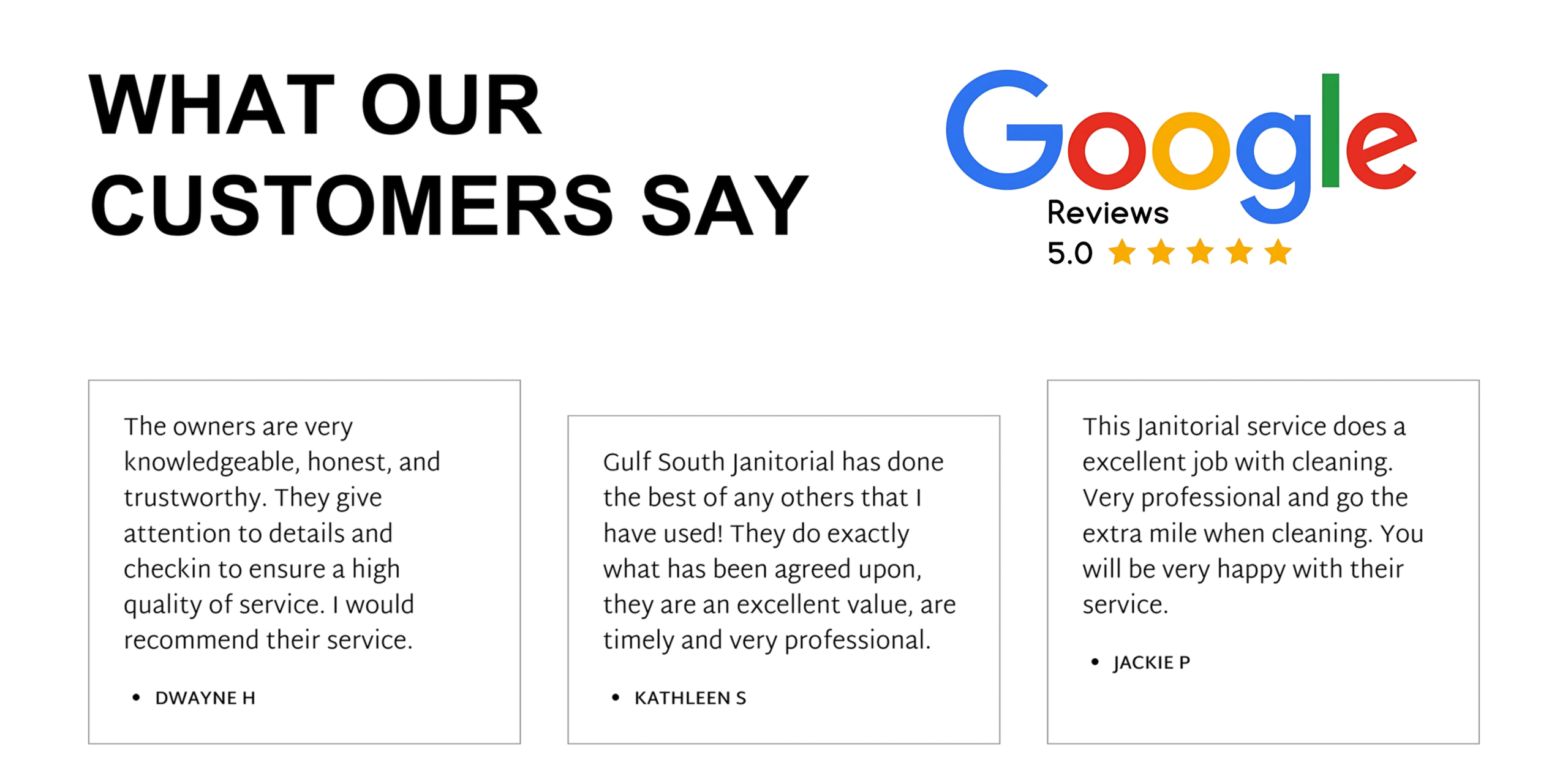 positive office cleaning customer reviews