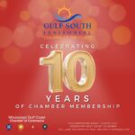 Gulf South Janitorial 10 Year Chamber of Commerce Banner