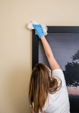 gulf south janitorial employee performing specialty cleaning